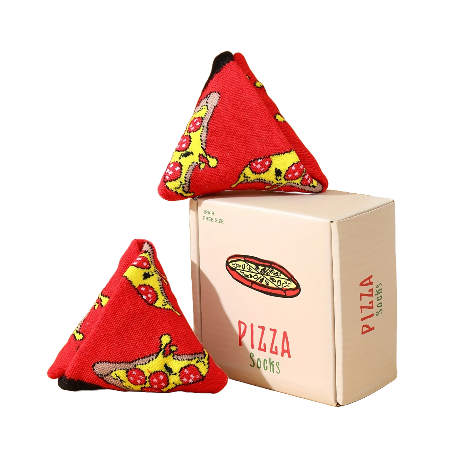 Pizza Socken - Geschenk Box