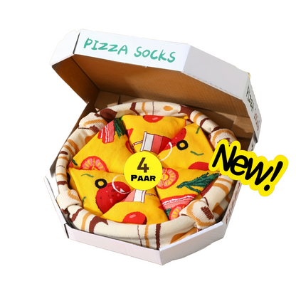 Pizza-Socken 4er-Pack