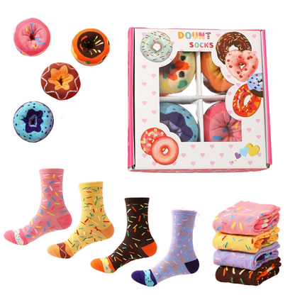 Donut-Socken 4er-Pack